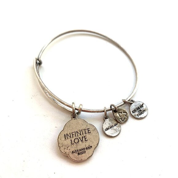 Alex and Ani Daughter Charm Bracelet Silver Finish - Expands 2"- 3.5" - Picture 2 of 2